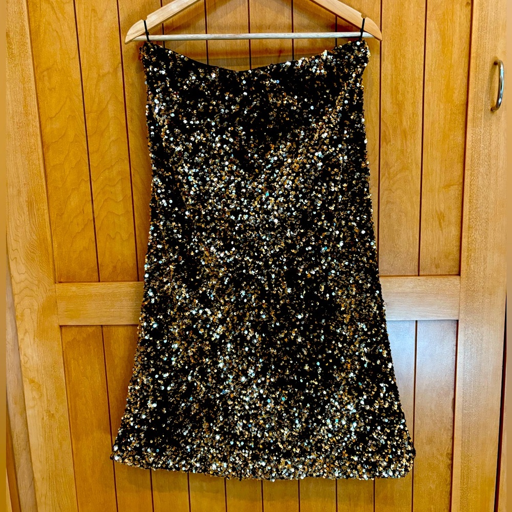 BANANA REPUBLIC Sequin Midi Slip Skirt